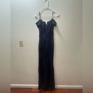 Midnight blue prom dress